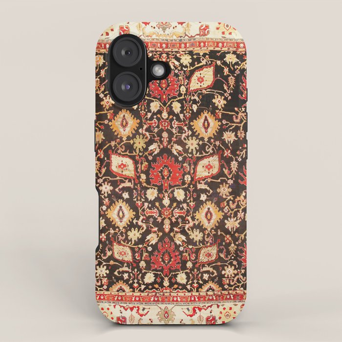 Antique Indian Agra Rug Print iPhone Case Gallery Image 1