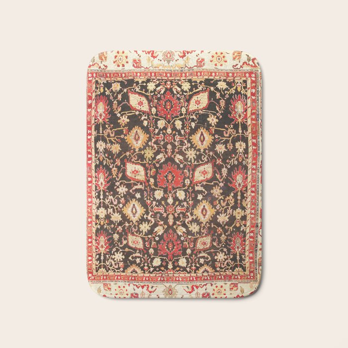 Antique Indian Agra Rug Print Bath Mat Gallery Image 1