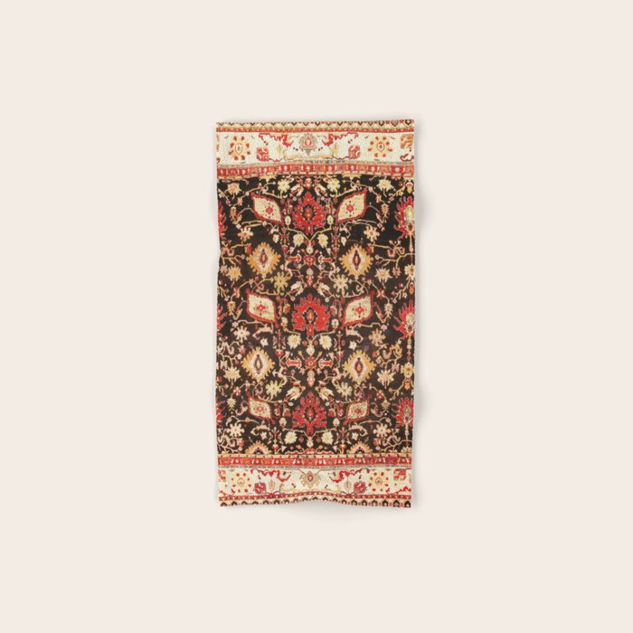 Antique Indian Agra Rug Print Bath Towel Gallery Image 1