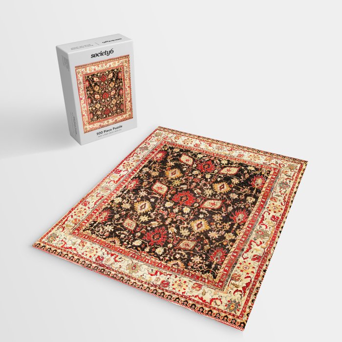 Antique Indian Agra Rug Print Jigsaw Puzzle Gallery Image 2