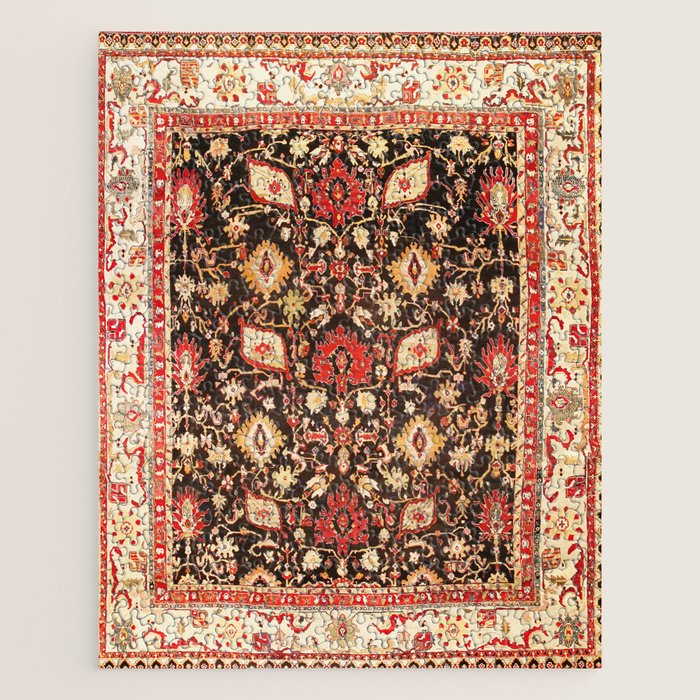 Antique Indian Agra Rug Print Jigsaw Puzzle Gallery Image 1