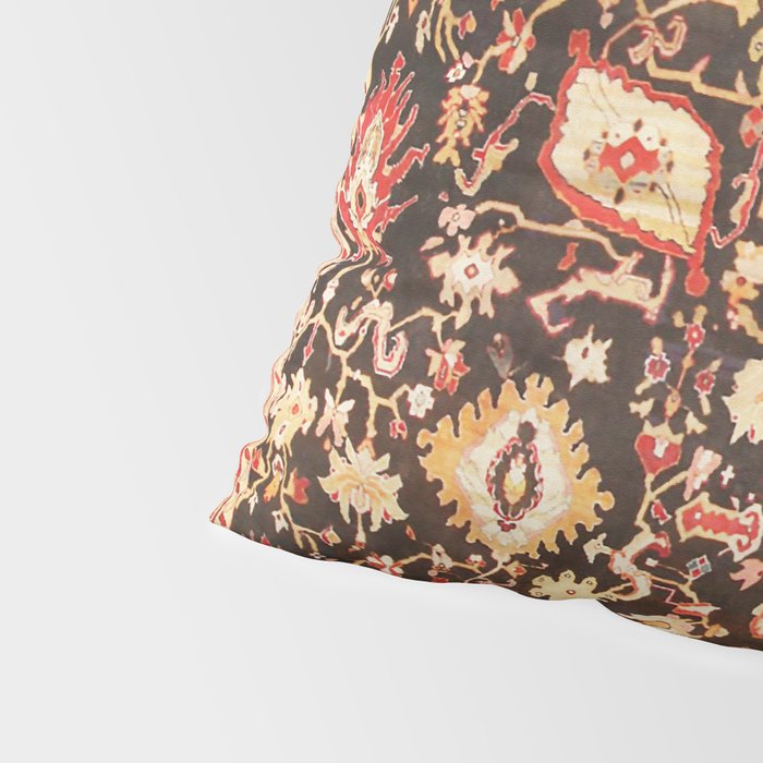 Antique Indian Agra Rug Print Pillow Sham Gallery Image 4