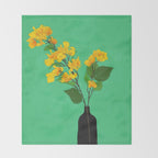 Branches Blooming Green Throw Blanket Gallery Image 2