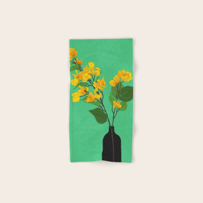 Branches Blooming Green Bath Towel Gallery Image 1