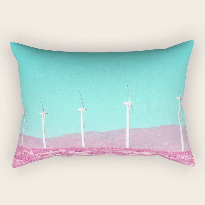 Palm Springs Windmills in the Desert Rectangular Pillow Gallery Image 2