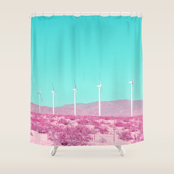 Palm Springs Windmills in the Desert Shower Curtain Gallery Image 1