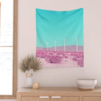 Palm Springs Windmills in the Desert Wall Tapestry Gallery Image 2