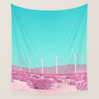 Palm Springs Windmills in the Desert Wall Tapestry Gallery Image 4
