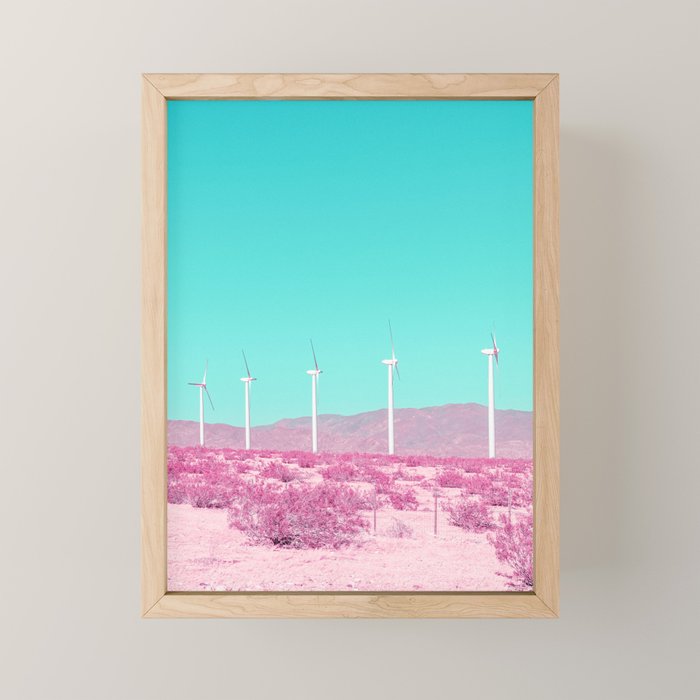 Palm Springs Windmills in the Desert Mini Art Print Gallery Image 1