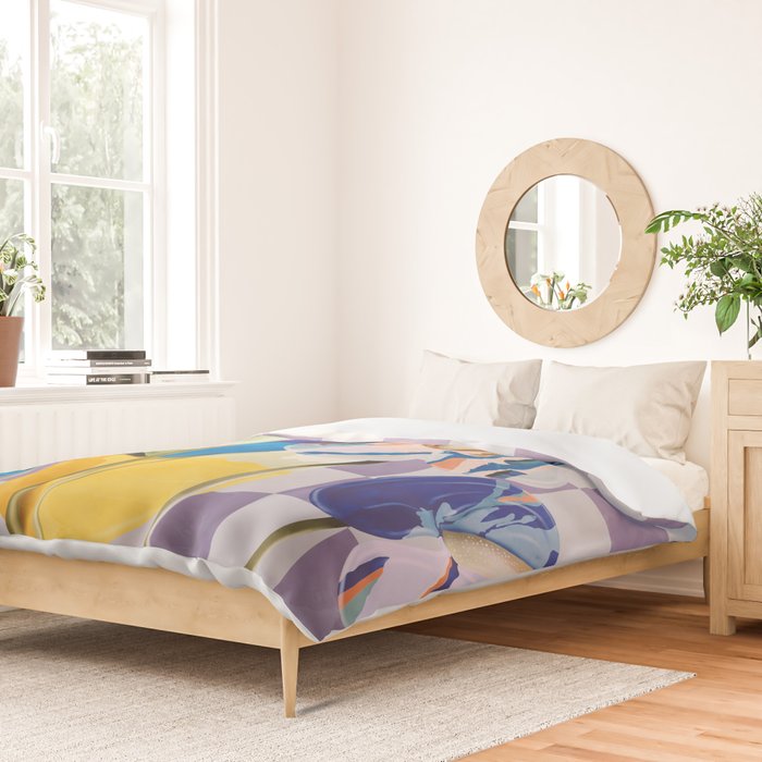 Modern artistic flowery tropical II Duvet Cover Gallery Image 2