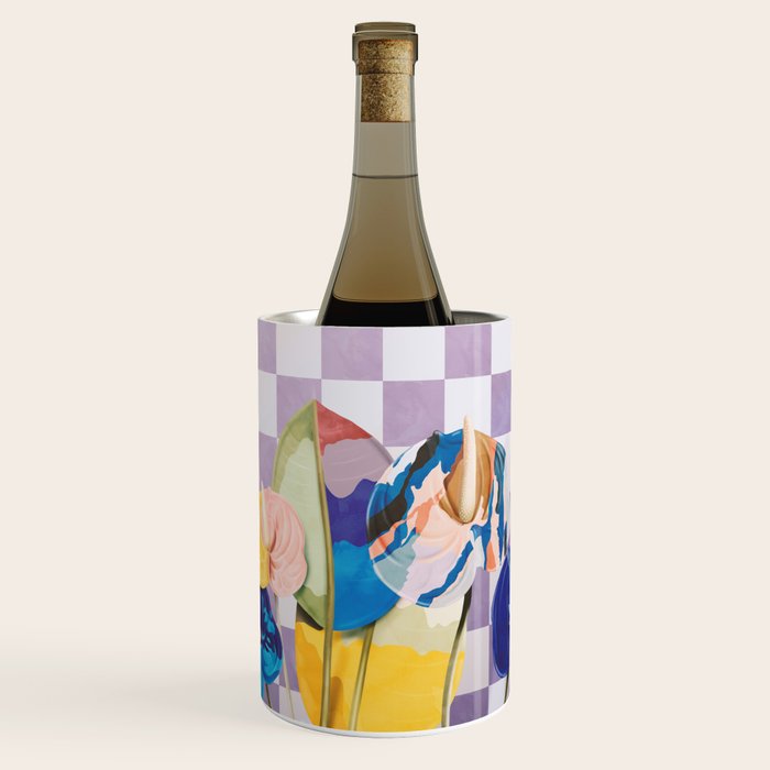 Modern artistic flowery tropical II Wine Chiller Gallery Image 1