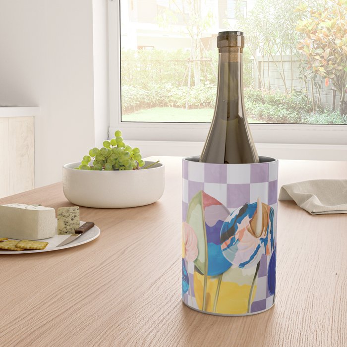 Modern artistic flowery tropical II Wine Chiller Gallery Image 4
