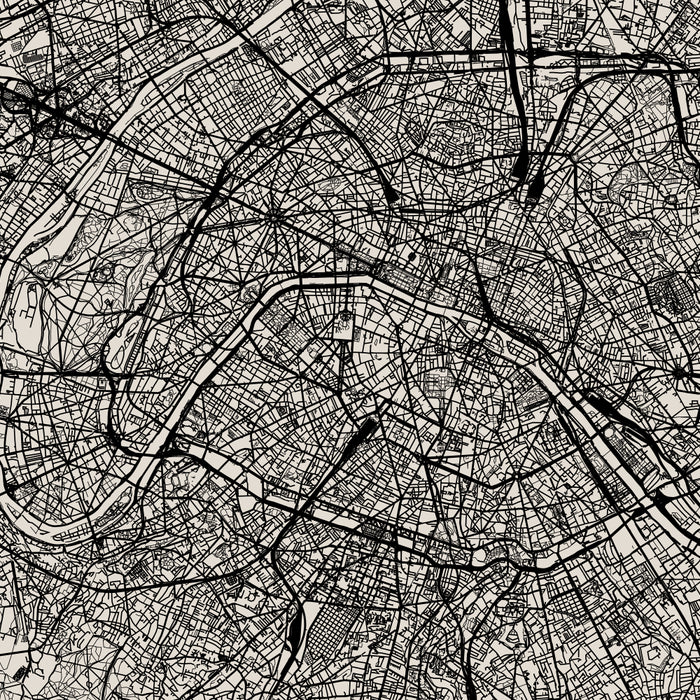 Paris Map - Black&White City Maps Coffee Mug Gallery Image 2