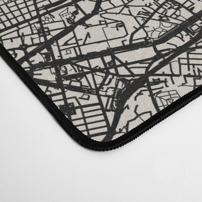 Paris Map - Black&White City Maps Desk Mat Gallery Image 4