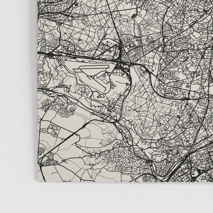 Paris Map - Black&White City Maps Poster Gallery Image 3