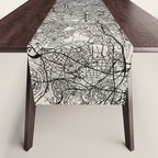 Paris Map - Black&White City Maps Table Runner Gallery Image 1