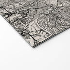 Paris Map - Black&White City Maps Welcome Mat Gallery Image 2
