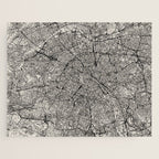 Paris Map - Black&White City Maps Jigsaw Puzzle Gallery Image 1
