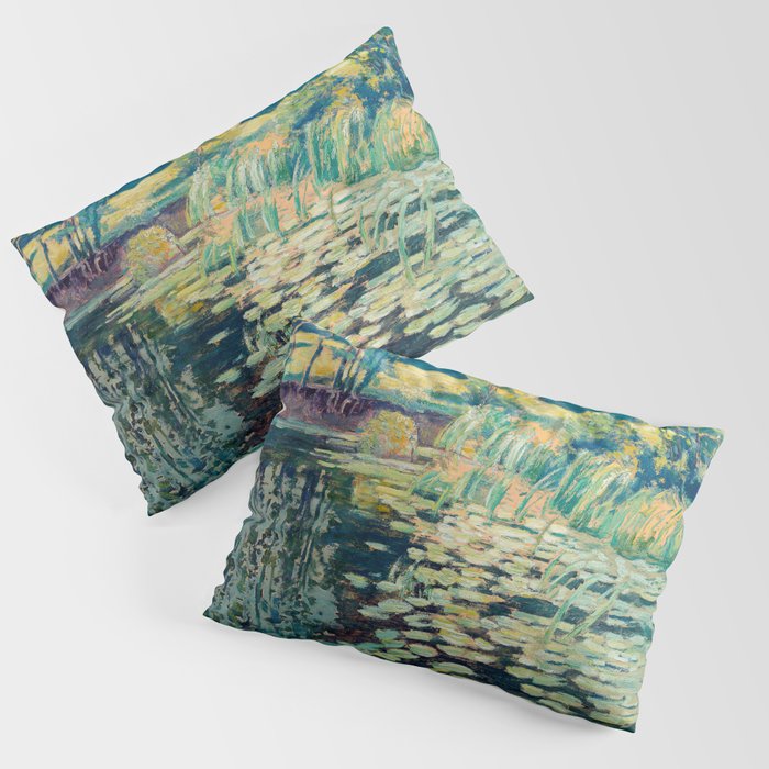 Landscape with lily pond Pillow Sham Gallery Image 1