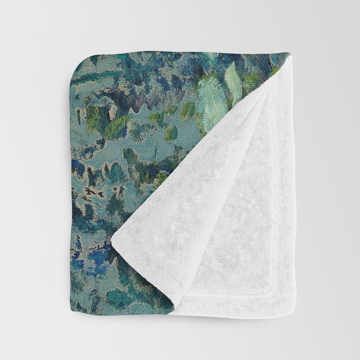 Landscape with lily pond Throw Blanket Gallery Image 3