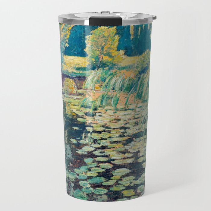 Landscape with lily pond Travel Mug Gallery Image 1