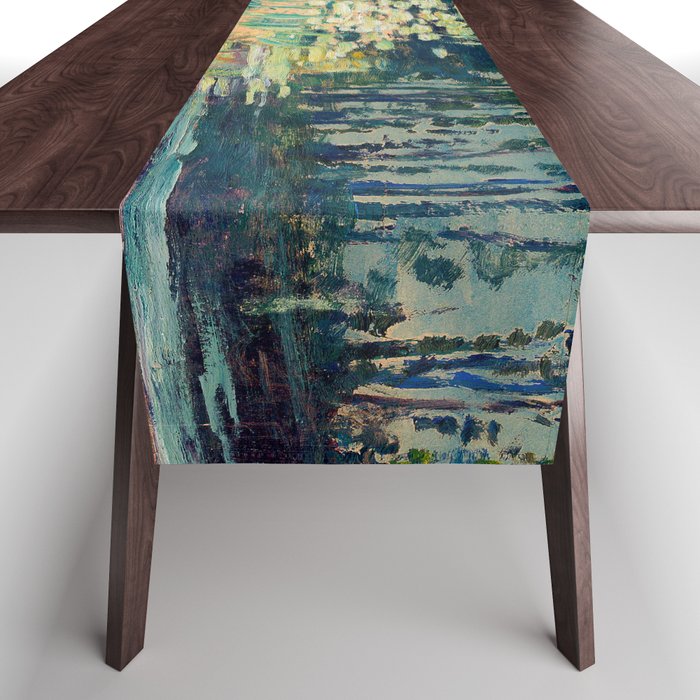 Landscape with lily pond Table Runner Gallery Image 1