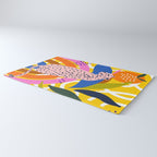 Leopard Somewhere Over The Rainbow, Maximalist Abstract Wildlife Jungle Botanical, Pop of Color Eclectic Animals Illustration  Rug Gallery Image 3