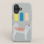 Dog and Dashes - Sepia and Sage iPhone Case Gallery Image 1