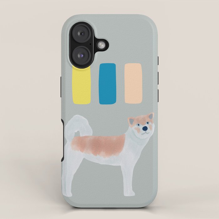 Dog and Dashes - Sepia and Sage iPhone Case Gallery Image 1