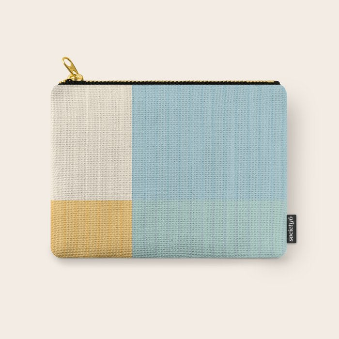 Color Block Line Abstract III Coastal Beachy Carry All Pouch Gallery Image 1