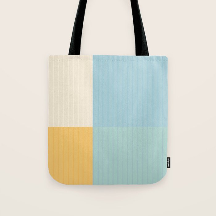 Color Block Line Abstract III Coastal Beachy Tote Bag Gallery Image 1