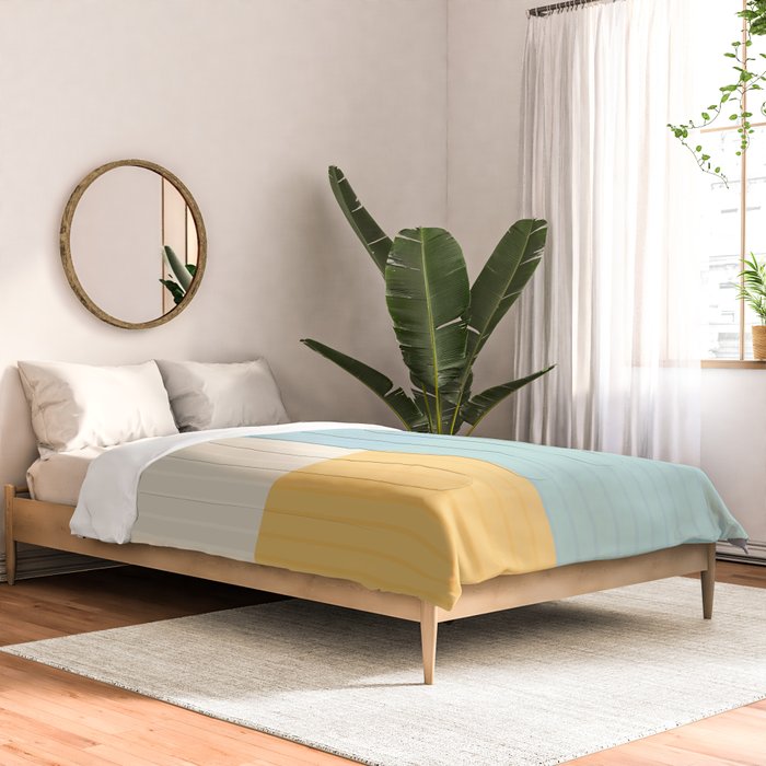 Color Block Line Abstract III Coastal Beachy Comforter Gallery Image 2