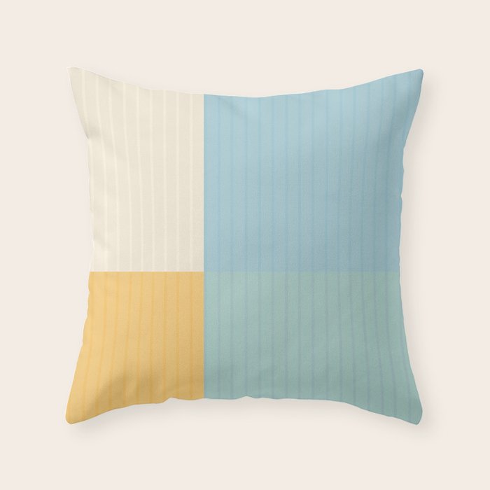 Color Block Line Abstract III Coastal Beachy Throw Pillow Gallery Image 6