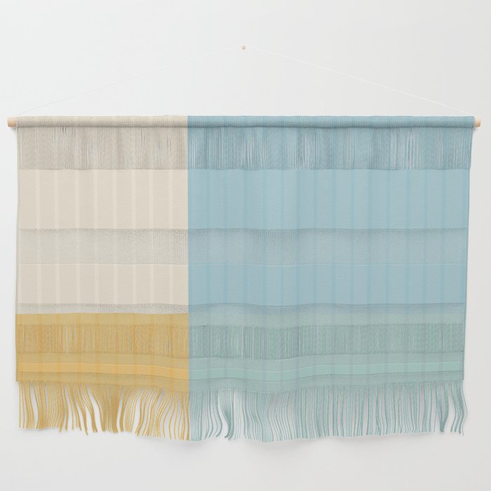 Color Block Line Abstract III Coastal Beachy Wall Hanging Gallery Image 1
