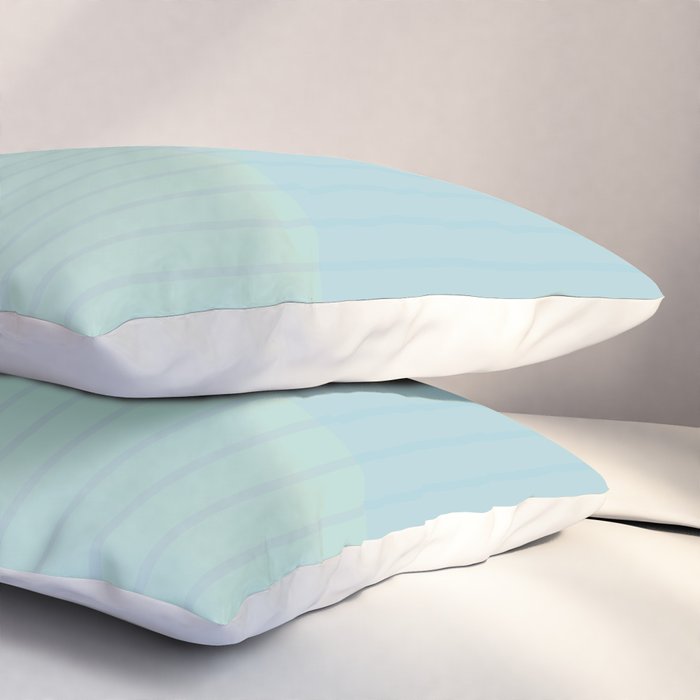 Color Block Line Abstract III Coastal Beachy Pillow Sham Gallery Image 3