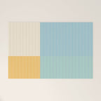 Color Block Line Abstract III Coastal Beachy Welcome Mat Gallery Image 1