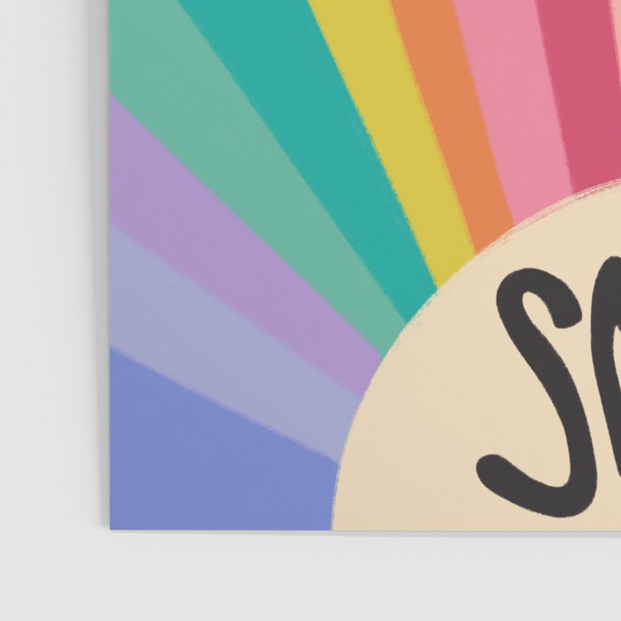 Smile - 70s Retro Sun Rainbow  Poster Gallery Image 3