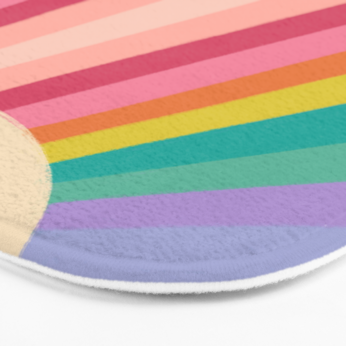 Smile - 70s Retro Sun Rainbow  Bath Mat Gallery Image 3