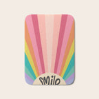 Smile - 70s Retro Sun Rainbow  Bath Mat Gallery Image 1