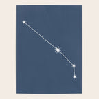 Aries Zodiac Star Constellation Line Art Neutral Blue Poster Gallery Image 4