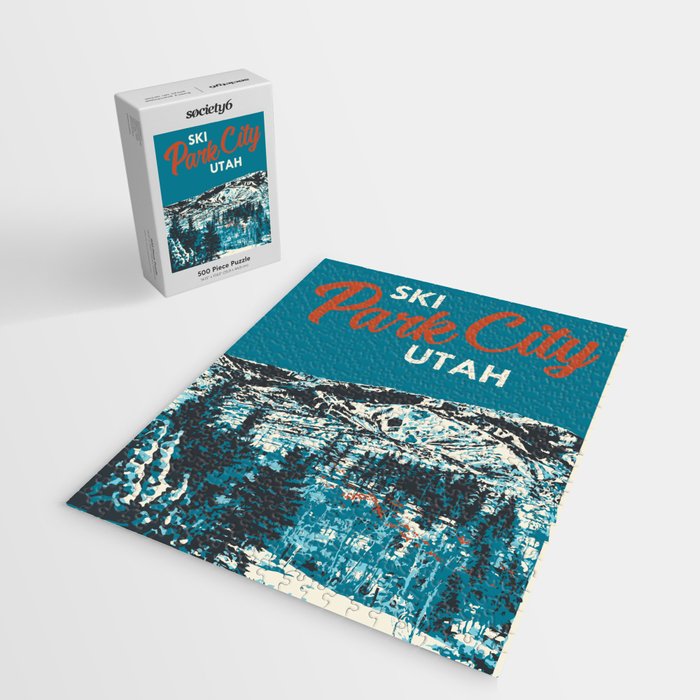 Park City Vintage Ski Poster Jigsaw Puzzle Gallery Image 2