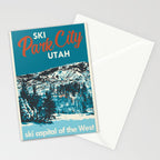 Park City Vintage Ski Poster Stationery Card Gallery Image 2