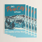 Park City Vintage Ski Poster Wrapping Paper Gallery Image 3