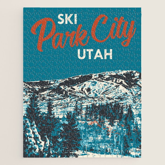 Park City Vintage Ski Poster Jigsaw Puzzle Gallery Image 1