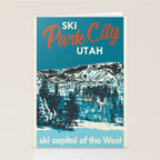 Park City Vintage Ski Poster Stationery Card Gallery Image 2