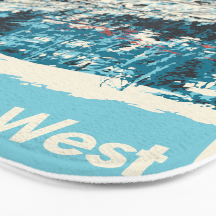 Park City Vintage Ski Poster Bath Mat Gallery Image 3