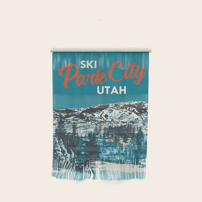 Park City Vintage Ski Poster Wall Hanging Gallery Image 1