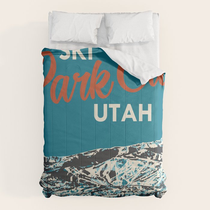 Park City Vintage Ski Poster Comforter Gallery Image 6