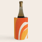 Bold Pink and Orange Groovy Swirl Abstract Pattern 70s Wine Chiller Gallery Image 2