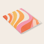 Bold Pink and Orange Groovy Swirl Abstract Pattern 70s Notebook Gallery Image 2